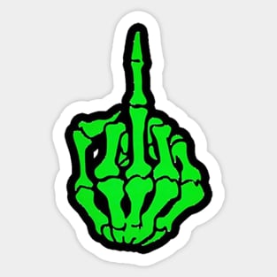 Skeleton Middle Finger Sticker